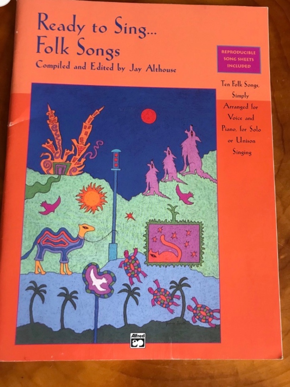 Vintage Children’s Folk Songs Sheet Music Book Ready to Sing